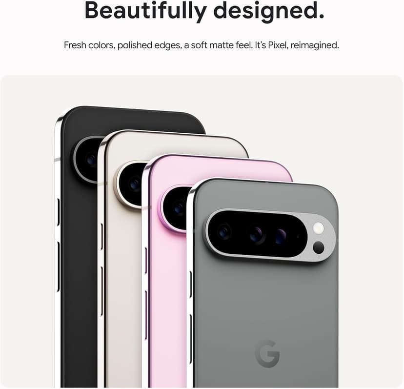 Google Pixel 9 Pro - Unlocked Android Smartphone with Gemini, Triple Rear Camera System, 24-Hour Battery, and 6.3" Super Actua Display - Obsidian - 128 GB