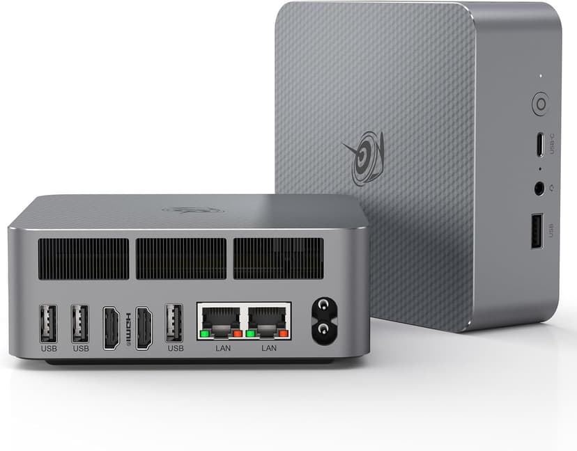 Beelink EQi12 Dual LAN Mini PC, Intel Core 1220P(10C/12T, up to 4.4GHz), 16GB DDR4 RAM 500GB PCIe4.0 SSD, Mini Desktop Computer Support WiFi 6/ BT5.2/ Dual HDMI/Bulit-in 85W Power Supply