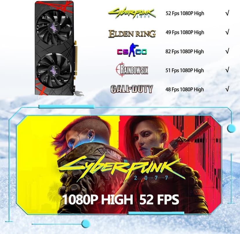 RX 560 XT 8GB GDDR5 Graphics Card,1792SP,128Bits, PC Gaming Video Card, Computer GPU, PCI Express x16 3.0 with Freeze Fan Stop for Desktop Computer Tarjeta Gráfica