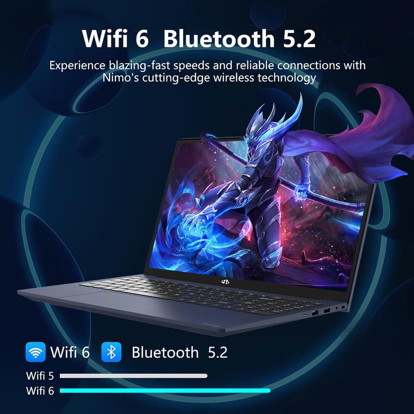 NIMO 15.6 FHD Student Laptop, 16GB RAM, 1TB SSD, Backlit Keyboard, Fingerprint, Intel Pentium Quad-Core N100 (Beat to i3-1115G4, Up to 3.4GHz), 2 Years Warranty, 90 Days Return, WiFi 6, Win 11