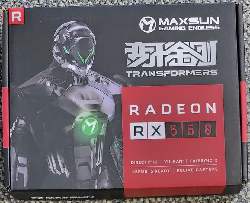 maxsun AMD Radeon RX 550 4GB GDDR5 ITX Computer PC Gaming Video Graphics Card GPU 128-Bit DirectX 12 PCI Express X16 3.0 DVI-D Dual Link, HDMI, DisplayPort