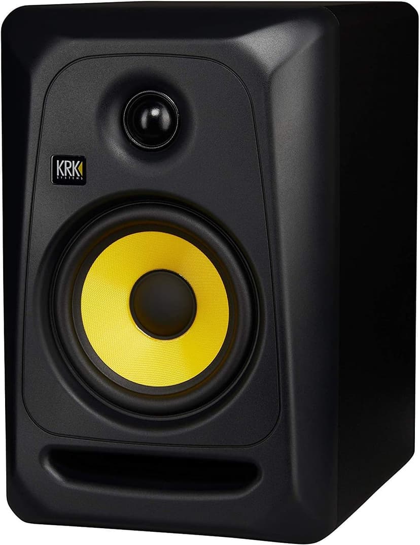 KRK Classic 5 Professional Bi-Amp 5" Powered Studio Monitor (2 Speakers) Pair of XLR Cable + Gravity Phone Holder, Black M