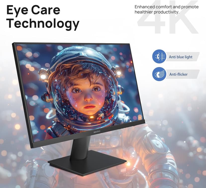 KOORUI 27 Inch 4K UHD(3840 * 2160) Monitor IPS Ultra-Thin Computer Monitor with 95% DCI-P3, Freesync & G-sync, Displayport&HDMI, Audio Out, VESA Mountable, Tilt