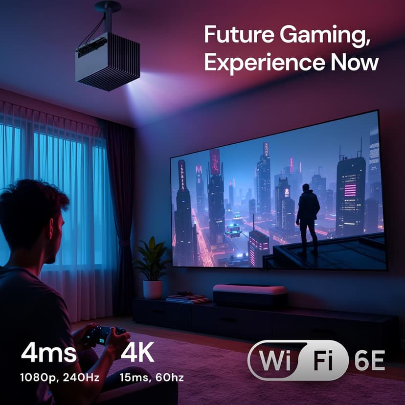 StreamMaster Plus2 Triple Laser Projector 4K, 2X Faster Performance, 4ms Lag-Free Gaming, IMAX, Google TV, HDR10+, AI-Enhanced, with Smart Google Home & Apple Homekit, Dolby Vision&Atmos