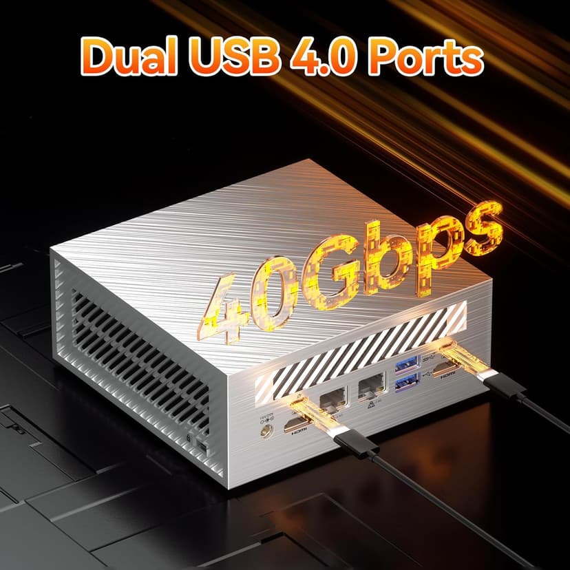 GEEKOM AE8 Max Mini Desktop Computer, AMD Ryzen7 8745HS(8C/16T,up to 4.9GHz),32GB DDR5 RAM & 1TB SSD, Mini PC Windows 11 Pro/AMD Radeon 780M/USB3.2 * 4/2.5G LAN for Gaming/Business