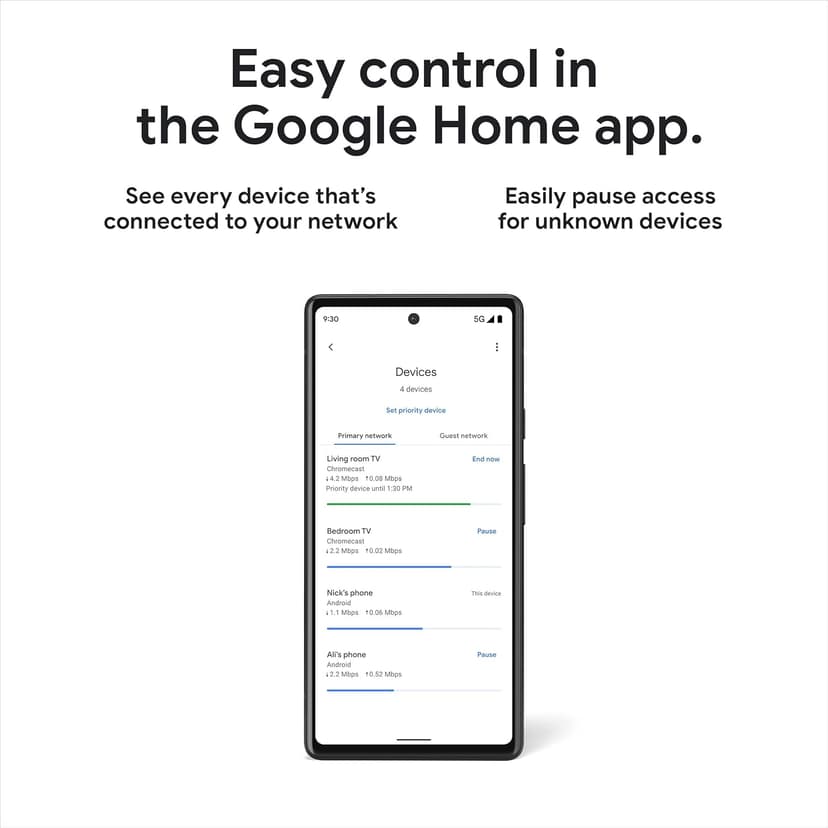 Google Nest WiFi Pro - 6E - Reliable Wi-Fi System with Fast Speed and Whole Home Coverage - Mesh Wi-Fi Router - 3 Pack - Snow, Linen, Fog