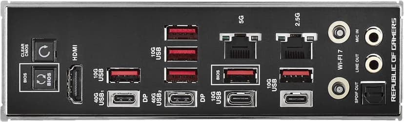 ASUS ROG Crosshair X870E Hero AMD X870E AM5 ATX Motherboard, Advanced AI PC Ready, 18+2+2 Power Stages, DDR5, PCIe® 5.0, 5X M.2, Wi-Fi 7, USB4®, AI Overclocking, Core Flex, PCIe Slot Q-Release Slim