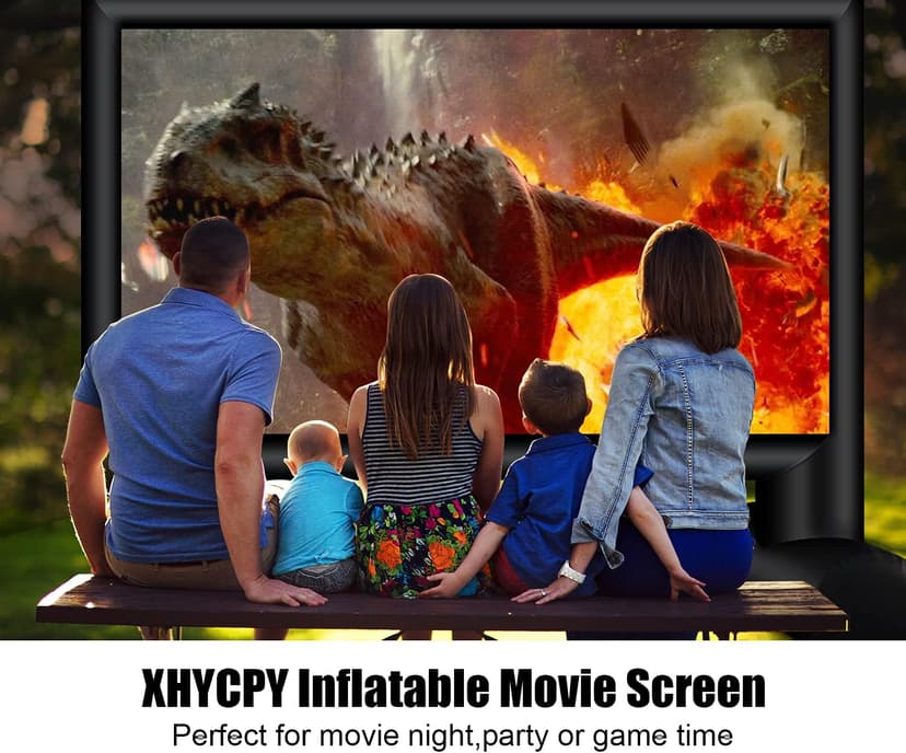 Inflatable Projector Screen 15ft Inflatable Movie Screen Outdoor with Air Blower and Storage Bag, Easy Set up, Front and Rear Projection for Outdoor Movie Night Backyard Pool Fun