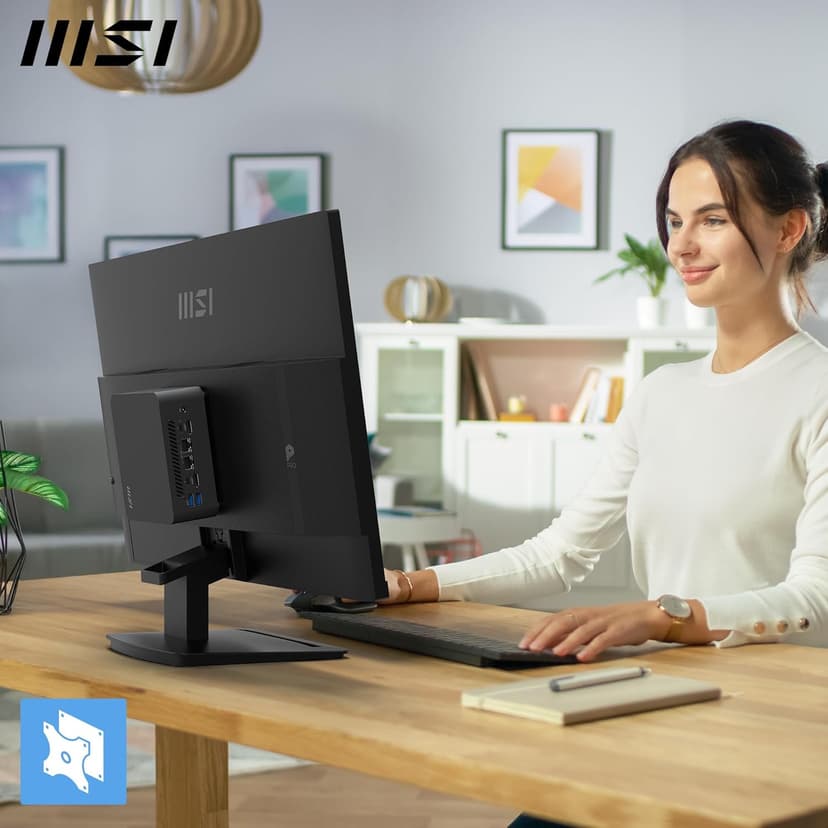 MSI PRO MP243L E14 24-inch IPS 1920 x 1080 (FHD) Gaming Office Monitor, 144Hz, Adaptive-Synch, HDR Ready, HDMI, VGA Port,VESA Mountable, Tilt, 4-Side Slim Bezel,1ms, Black