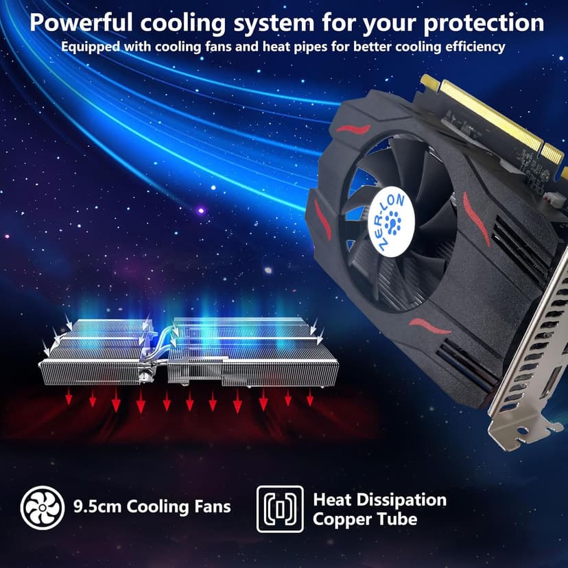 AMD Radeon RX 550 Graphics Card, 4GB GDDR5 128 Bit 1183MHz DP HDMI DVI-Output GPU, PCIE 3.0 Computer Gpu Support Up to 4K Video Card for Office and PC Gaming
