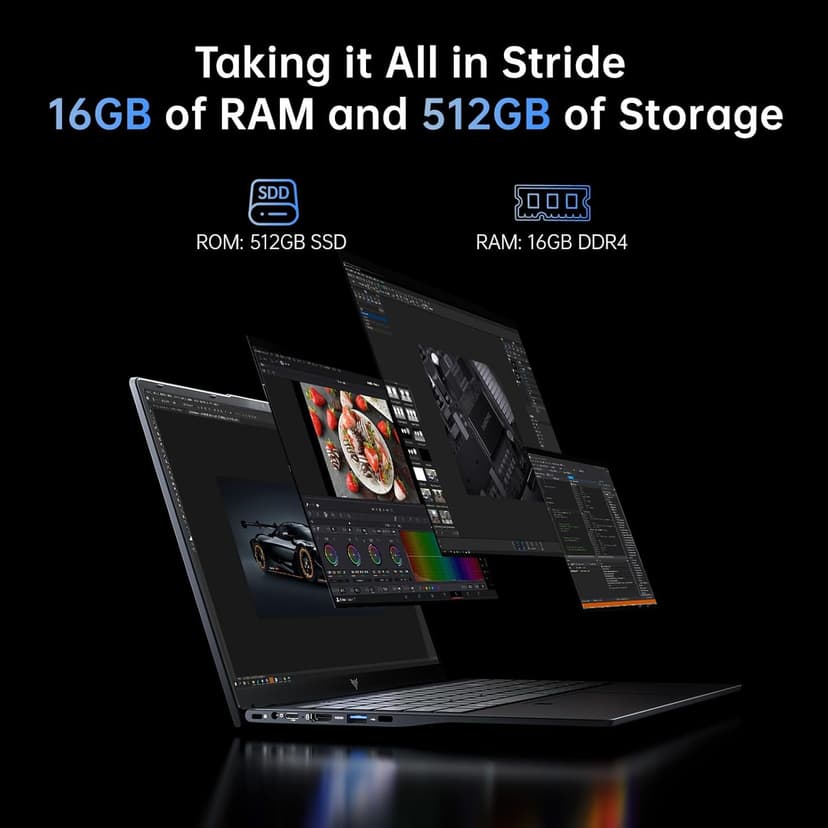 ACEMAGIC 15.6 Inch Laptop with Windows 11, 16GB DDR4 RAM 512GB M.2 2280 SSD,Intel N N97 Quad-Core Processor, WiFi,Bluetooth,Webcam,Portable Laptops Computer for Office Student Business Entertainment
