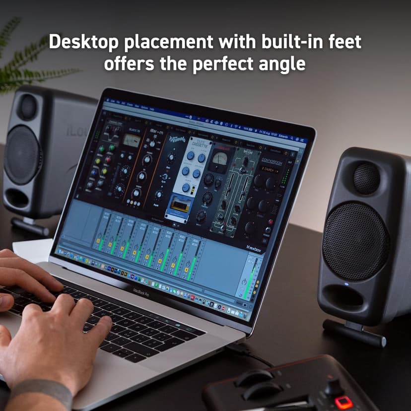 IK Multimedia iLoud Micro Monitor 50 watt Portable Wireless Bluetooth Studio Reference Monitors, Dual Speakers for Music Production, Mixing, Mastering, Composing, producing and DJs