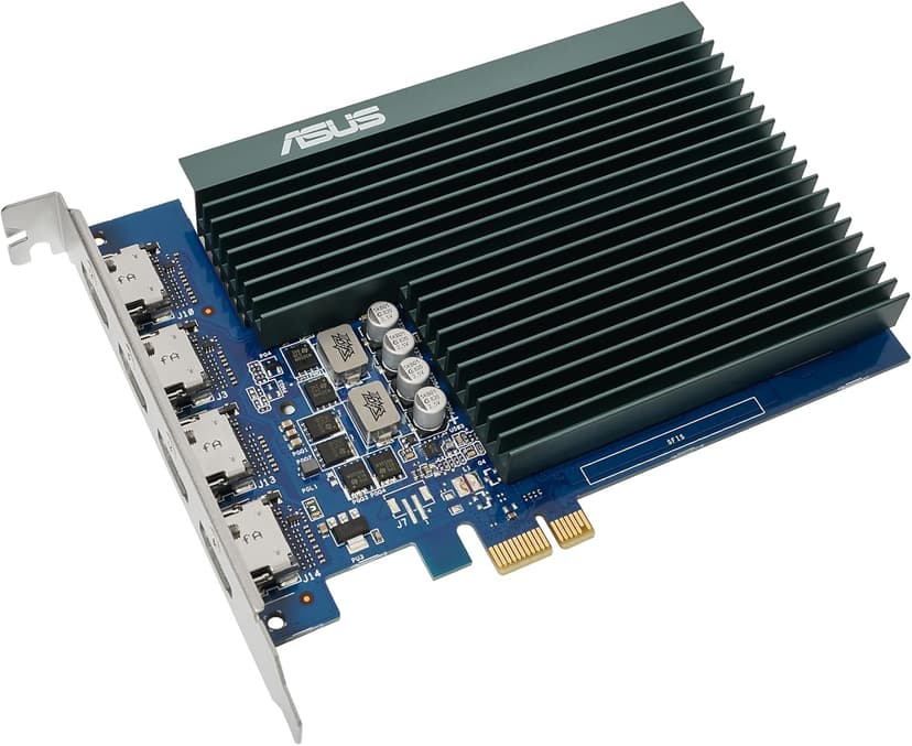 ASUS NVIDIA GeForce GT 730 Graphics Card (PCIe 2.0, 2GB GDDR5 Memory, 4X HDMI Ports, Single-Slot Design, Passive Cooling)
