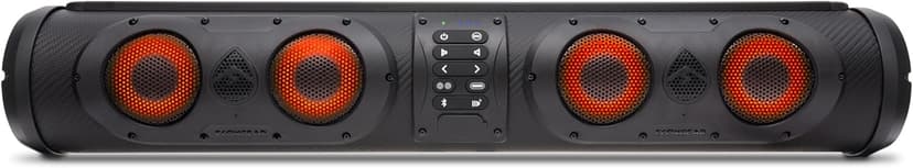 by ECOXGEAR SE26R 500-Watt Amplified Powersports 8 Speaker Bluetooth LED Backlit Soundbar Waterproof Dirtproof with Standard Mounting Bracket