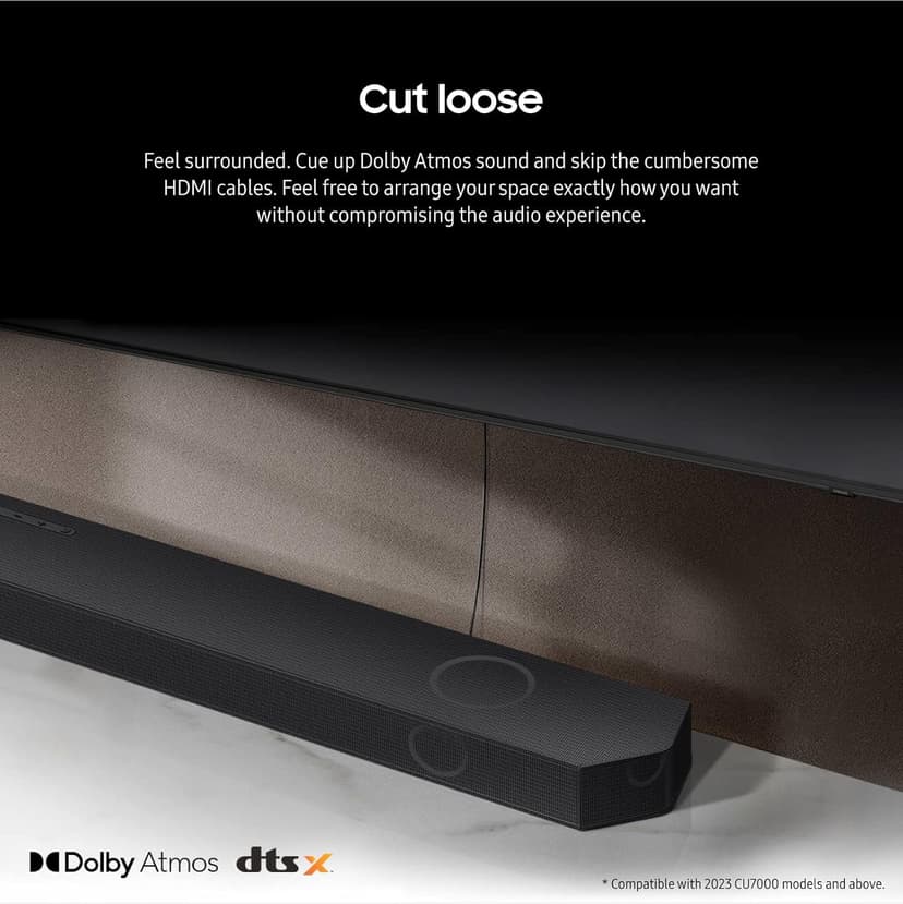 SAMSUNG HW-Q800C 5.1.2ch Soundbar w/Wireless Dolby Audio, Q-Symphony, SpaceFit Sound Pro, Adaptive Sound, Game Mode Pro, Airplay 2, AVA, 8-Inch Subwoofer, Alexa Built-in