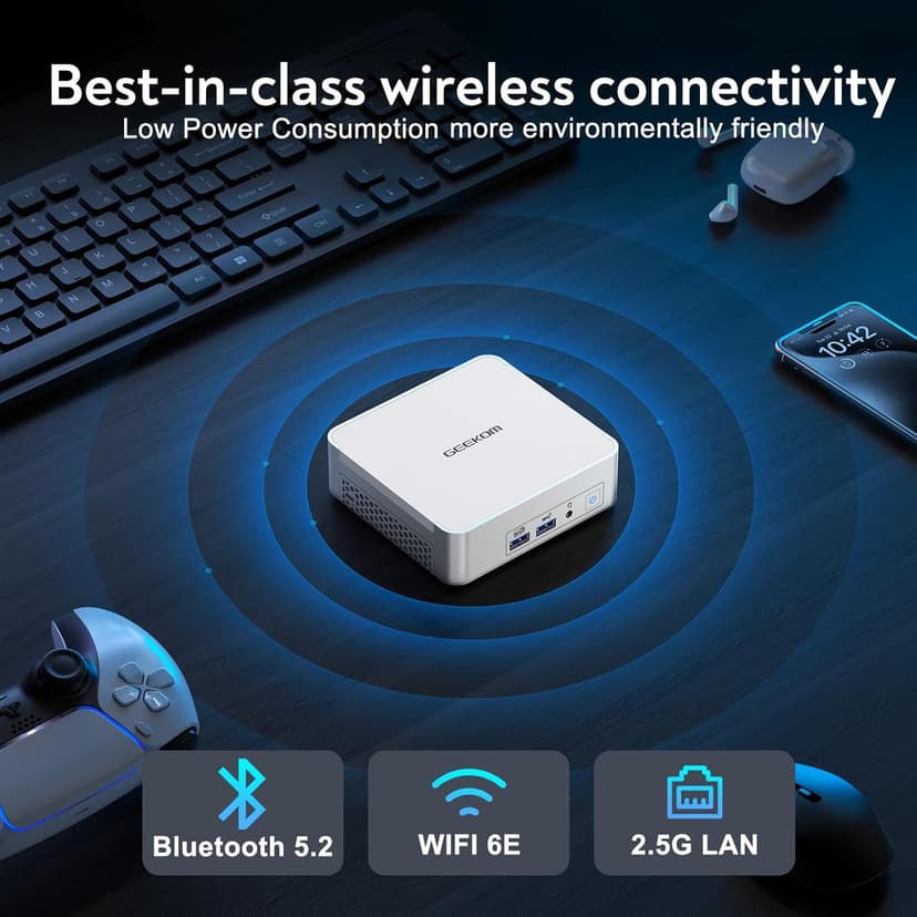 GEEKOM Mini PC XT12 Pro, with 12th Gen Intel i9-12900HK NUC12 Mini Computers(14C/20T,Up to 5GHz), 32GB RAM & 1TB PCIe Gen 4 SSD Mini PC Windows 11 Pro, 8K/Quad Display/USB4.0/WiFi 6E/BT5.2/2.5G LAN