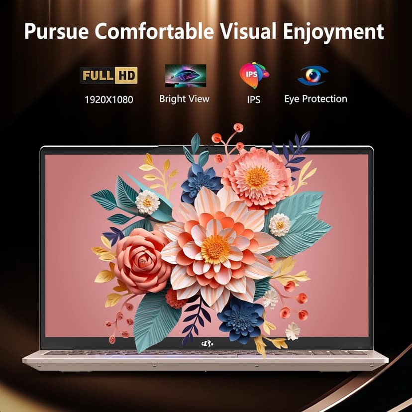 NIMO 15.6 FHD Student Laptop, 16GB RAM, 1TB SSD, Intel Pentium Quad-Core N100(Beat to i3-1115G4, Up to 3.4GHz), 2 Years Warranty, Backlit Keyboard, Fingerprint, Win 11, Rose Gold