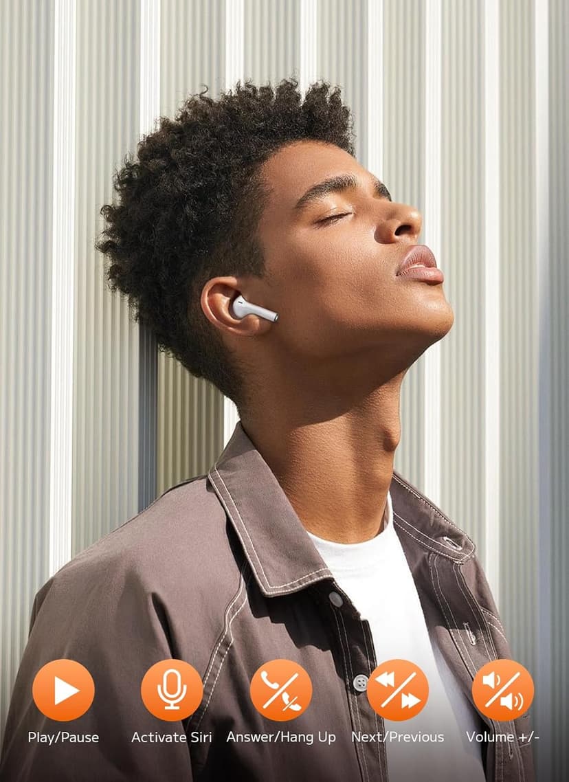 Wireless Earbuds, Bluetooth 5.4 Ear Buds with Multifunctional Touch Screen, ANC/ENC Noise Cancelling Headphones with 48H Playtime, Bass Stereo Sound, for Laptop, Android/iOS, Pad