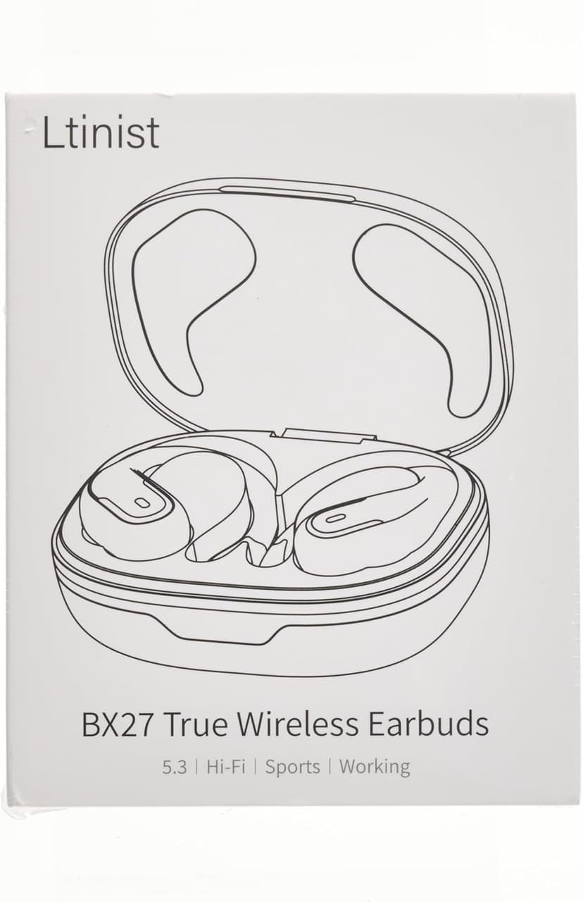 Wireless Earbud, 75Hrs Bluetooth 5.4 Headphones IP7 Waterproof for Sport, Running Wireless Earphones with ENC Noise Cancelling Mics, Deep Bass Over Ear bud with Earhooks for Android, iOS, Workout, Gym
