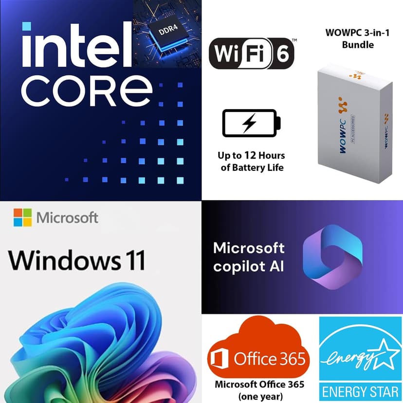 HP 14 Ultrabook • Back to School Limited Edition w/Microsoft 365 • Intel 4-Core CPU • 16GB RAM • 1.6TB Storage (128GB OnBoard w/ 512GB Portable Drive + 1TB OneDrive) • Black • Win 11
