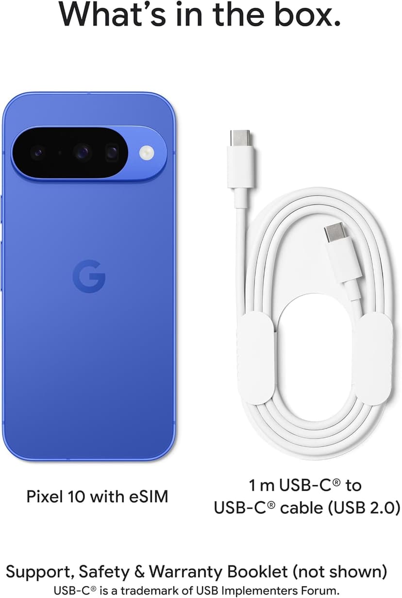 Google Pixel 10 - Obsidian - 128 GB with $100 Amazon Gift Card