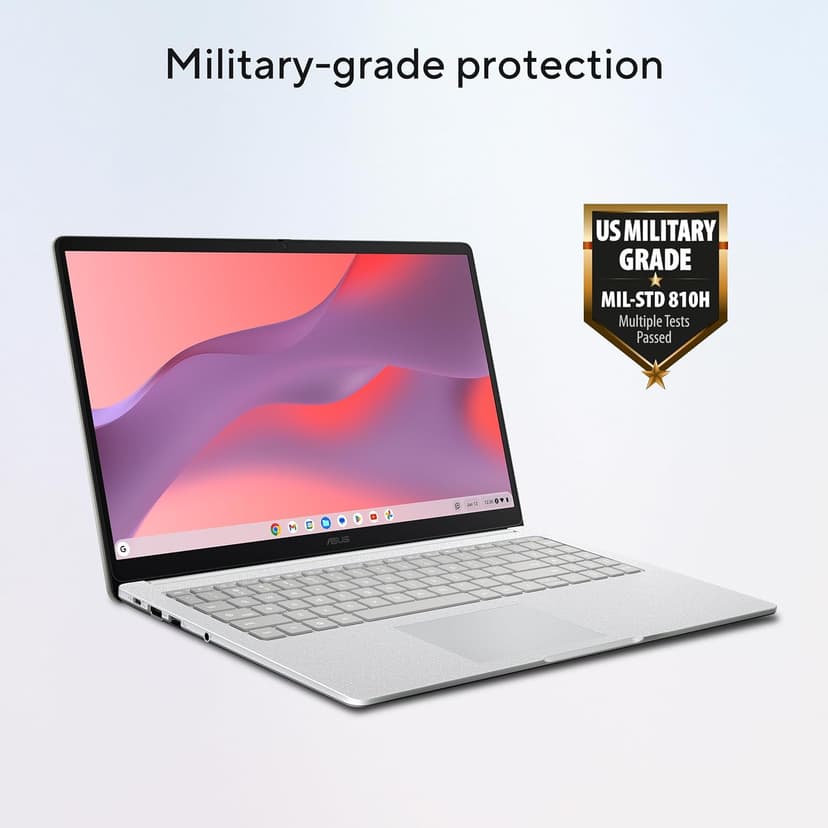 ASUS Chromebook CX15 Laptop, 15.6" FHD Anti-Glare Display, Intel Celeron N4500 Processor, 128GB Storage, 8GB RAM, ChromeOS, Pure Grey, CX1505CKA-AS88F-PG
