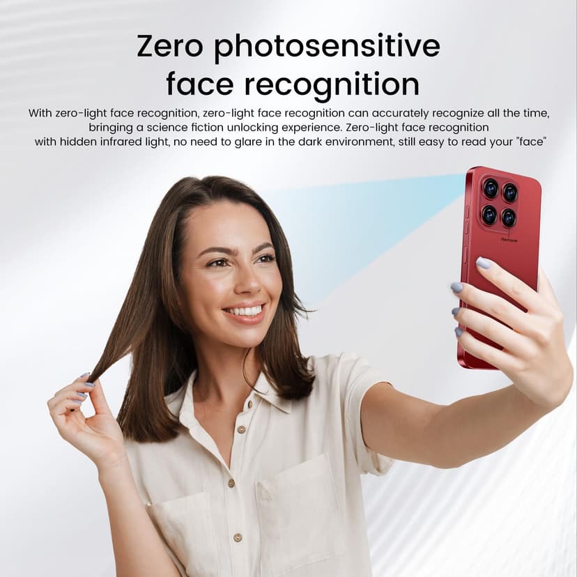 16 Ultra Smartphone Unlocked Cell Phone,6.99" HD Screen Unlocked Phone,8+256GB Android 13 with 128GB Memory Card,Face ID/Dual SIM/5G/Fingerprint Button Unlock/Photos/GPS (Wine Red, 8+256)