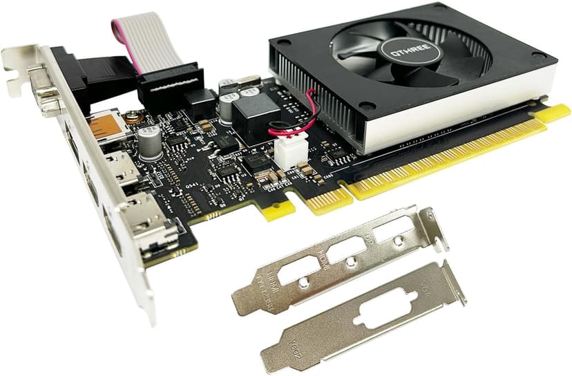 QTHREE GeForce GT 730 4GB DDR3 Low Profile Graphics Card, 2X HDMI, DP, VGA, PCI Express 2.0 x8,Gaming Video Card,Computer GPU for PC
