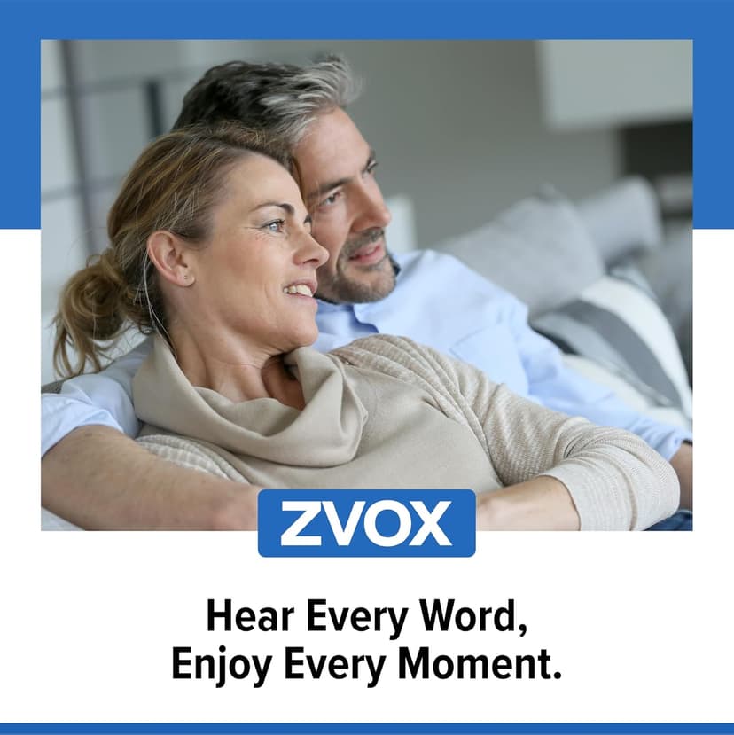 ZVOX Dialogue Clarifying Sound Bar With Patented Hearing Technology - AccuVoice TV Soundbar AV157 Titanium - Twelve Levels of Voice Boost - Home Theater Audio Speakers
