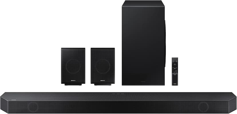 SAMSUNG HW-Q990B/ZA 11.1.4ch Soundbar w/ Wireless Dolby Atmos / DTS:X, Rear Speakers, Q Symphony, SpaceFit Sound+, Airplay 2, Adaptive Sound, Game Pro Mode, Alexa Built-In, 2022