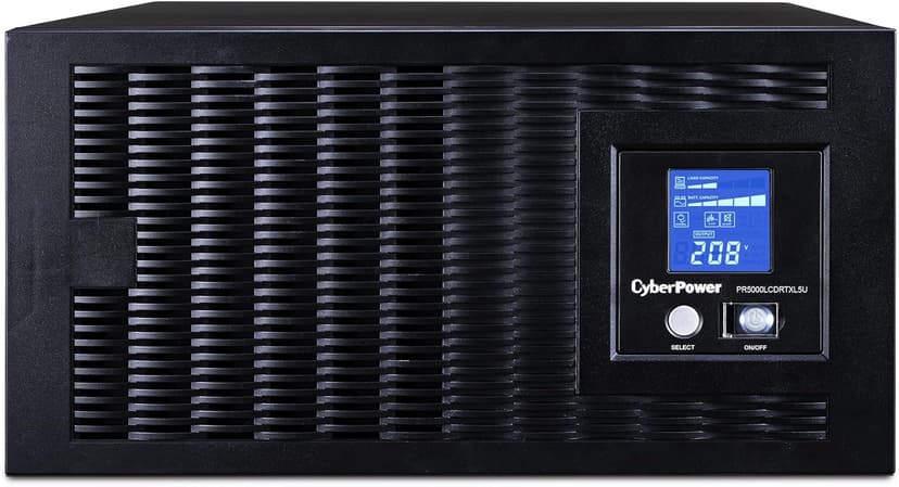 CyberPower PR5000LCDRTXL5U Smart App Sinewave UPS System, 5000VA/4500W, 5 Outlets, AVR, 5U Rack/Tower