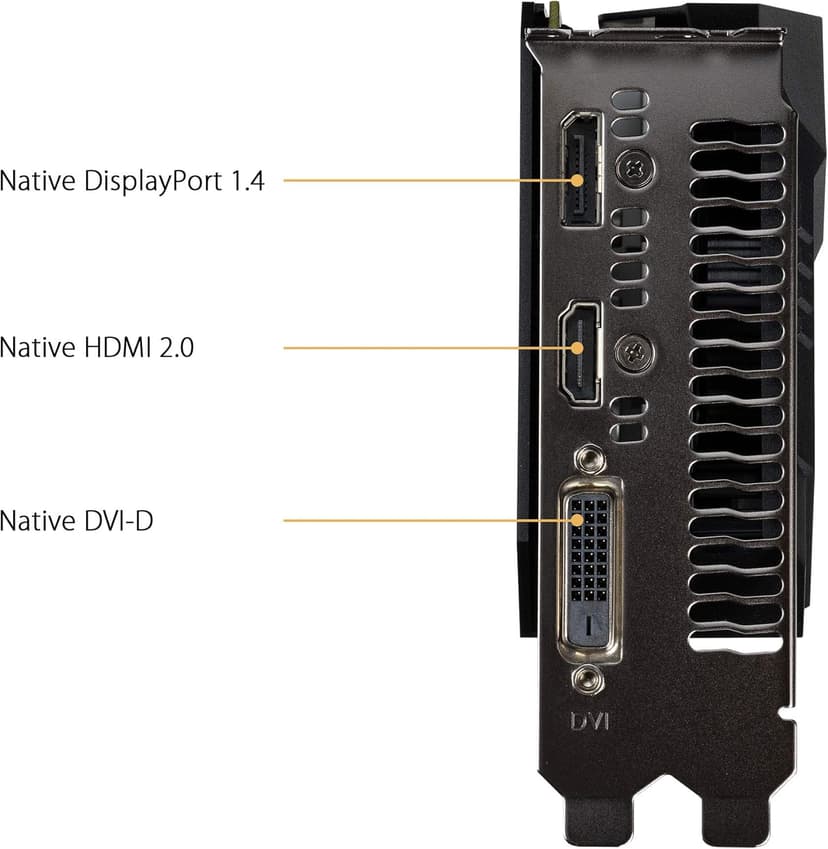 ASUS TUF Gaming NVIDIA GeForce GTX 1650 OC Edition Graphics Card (PCIe 3.0, 4GB GDDR6 Memory, HDMI, DisplayPort, DVI-D, 1x 6-pin Power Connector, IP5X Dust Resistance, Space-Grade Lubricant)
