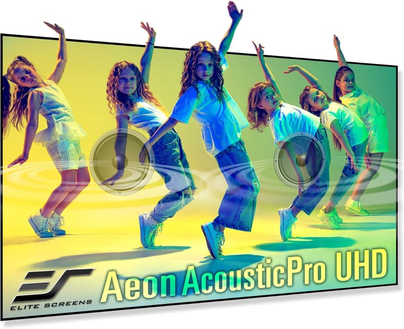 Elite Screens Aeon AUHD Series, 135-inch 16:9, 4K Home Theater Fixed Frame Edge Free Borderless Projection Sound Transparent Perforated Weave Projector Screen, AR135H2-AUHD