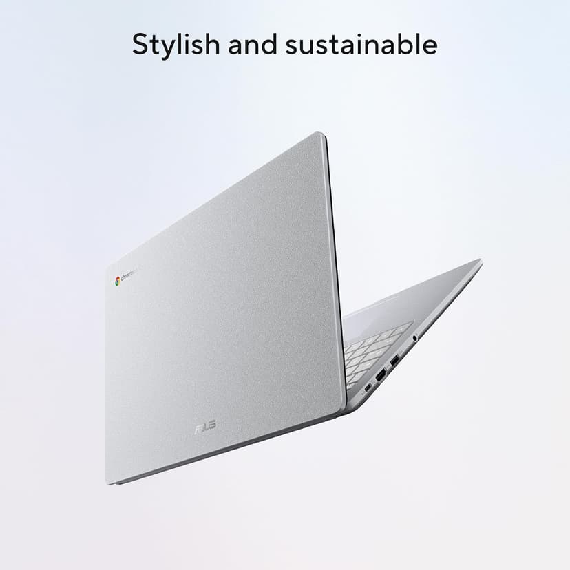 ASUS Chromebook CX15 Laptop, 15.6" FHD Anti-Glare Display, Intel Celeron N4500 Processor, 128GB Storage, 8GB RAM, ChromeOS, Pure Grey, CX1505CKA-AS88F-PG