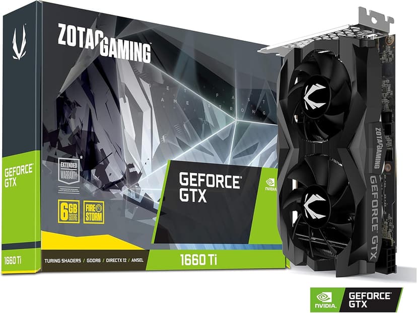 ZOTAC Gaming GeForce GTX 1660 Ti 6GB GDDR6 192-Bit Gaming Graphics Card Super Compact - ZT-T16610F-10L