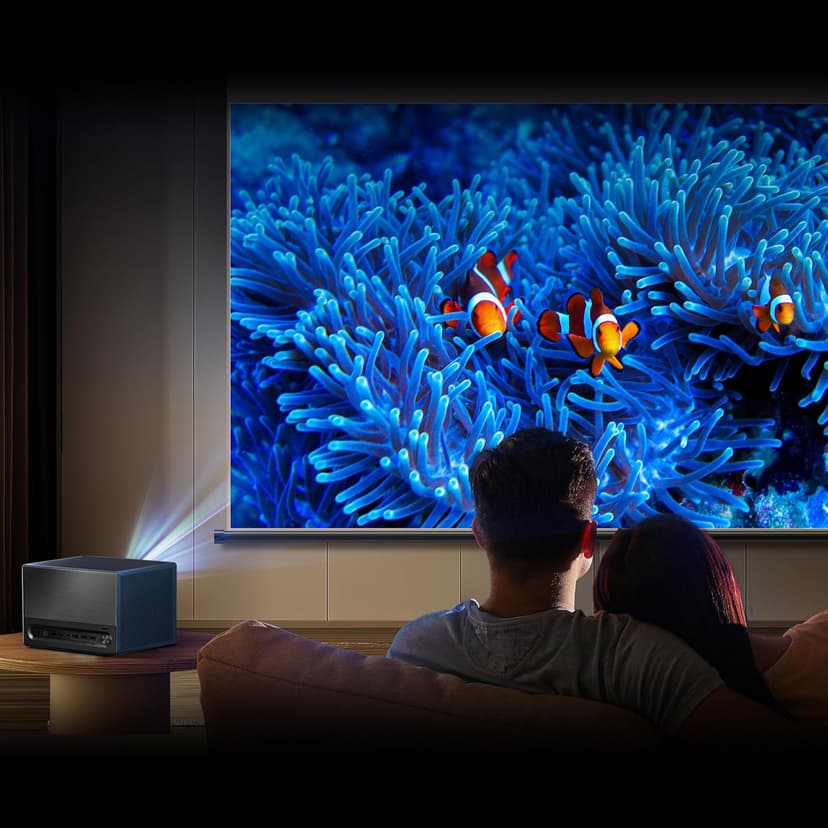 Hisense C1 4K UHD Triple Color RGB Laser Portable Mini Projector, up to 300", Viddà OS, Dolby Vision HDR10, 110% BT.2020 Color Gamut, 20w JBL Sound, Netflix, Auto Keystone Correction, MEMC