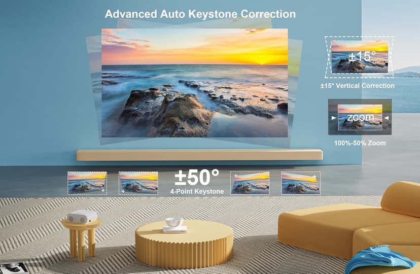 [AI Auto Focus+Auto Lens Cap]Outdoor-Projector 4K with WiFi 6and Bluetooth:Upgrade 1100 ANSI Native 1080P Jimveo Portable Projector, Auto 6D Keystone&Zoom,Home LED Movie Projector for Outdoor/Home Use