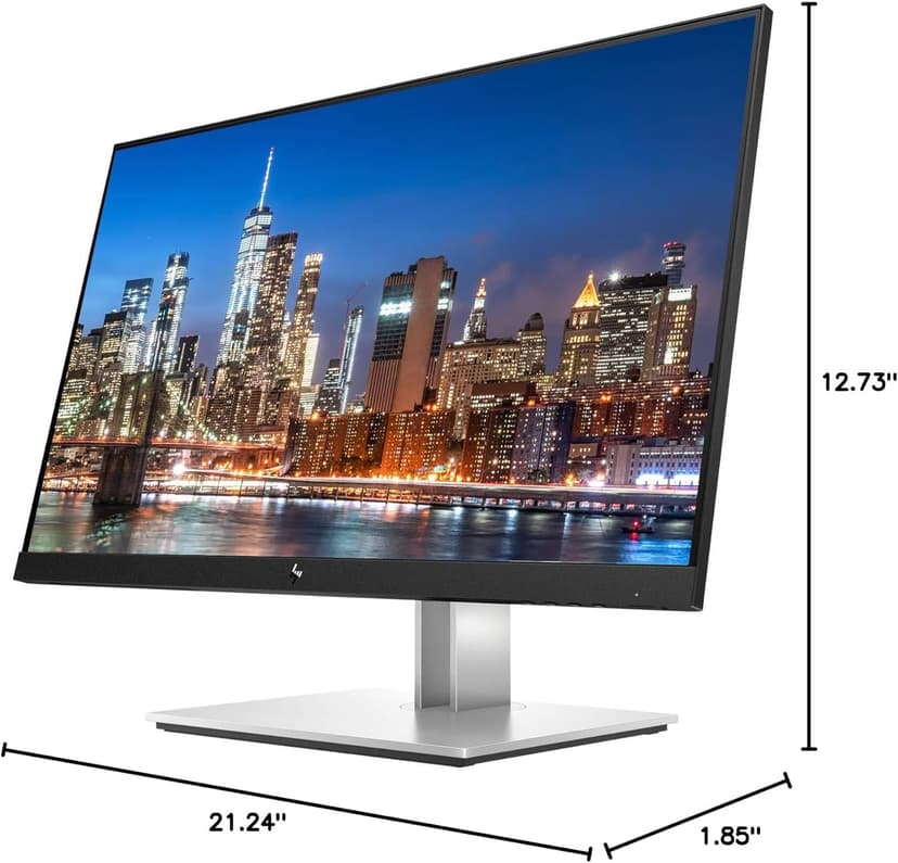 HP EliteDisplay E24 G4 24 Inch IPS LED Backlit Monitor 2-Pack Bundle with FHD 1920 x 1080, Blue Light Filter, HDMI, VGA, DisplayPort, Fully Adjustable Desk Mount Monitor Stand