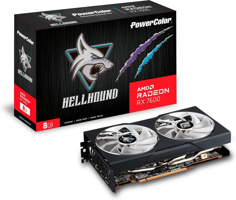PowerColor Hellhound AMD Radeon RX 7600 Gaming Graphics Card