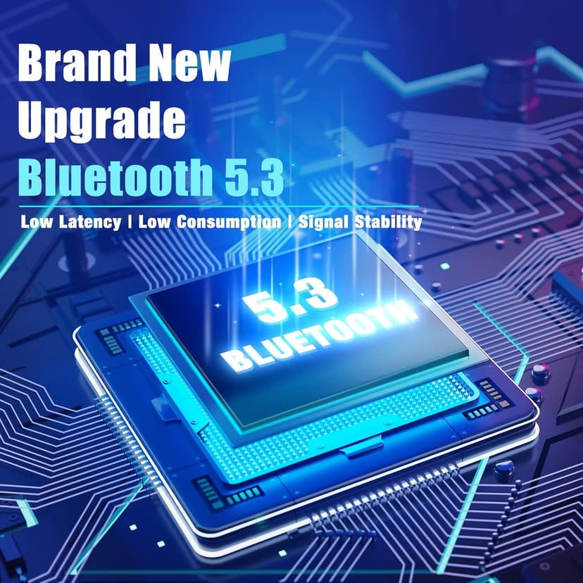 BERIBES Bluetooth Headphones Over Ear, 65H Playtime and 6 EQ Music Modes Wireless Headphones with Microphone, HiFi Stereo Foldable Lightweight Headsets, Deep Bass for Home Office Cellphone PC Ect.