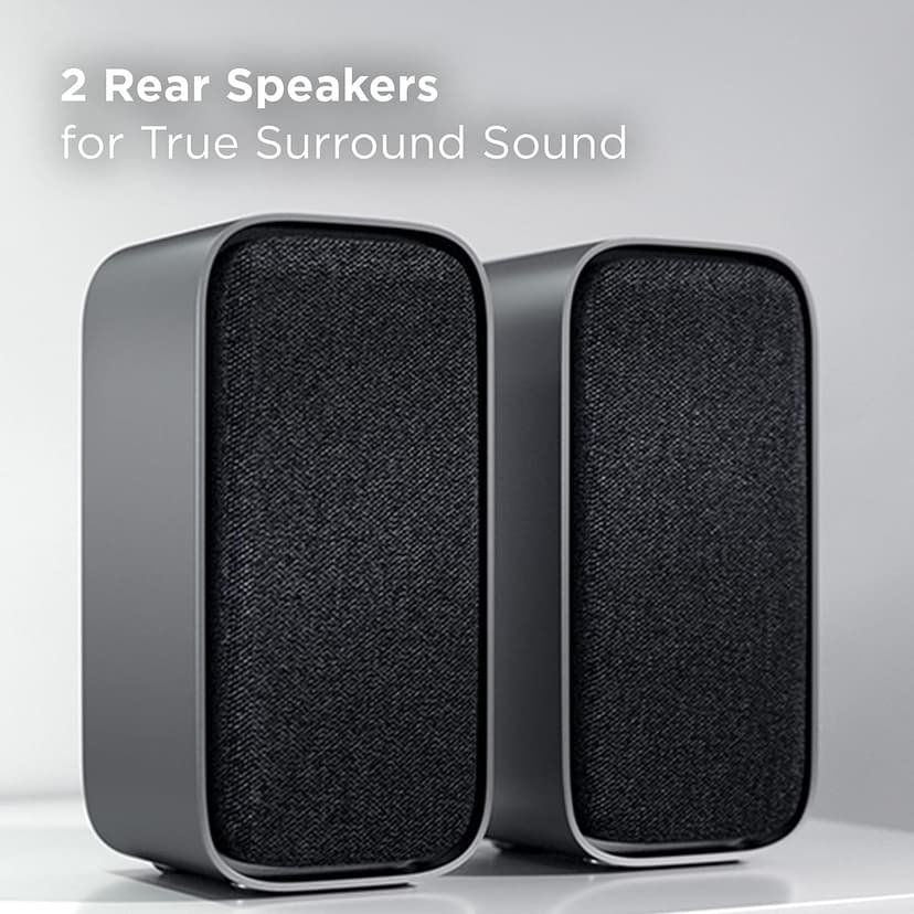 TCL 5.1ch Sound Bar with Wireless Subwoofer (Q6510, 2023 - Model), Dolby Audio, DTS Virtual:X, 430W, Built-in Center Channel Speaker, 2 Rear Surround Sound Speakers, Wall Mount/HDMI Cable (Renewed)