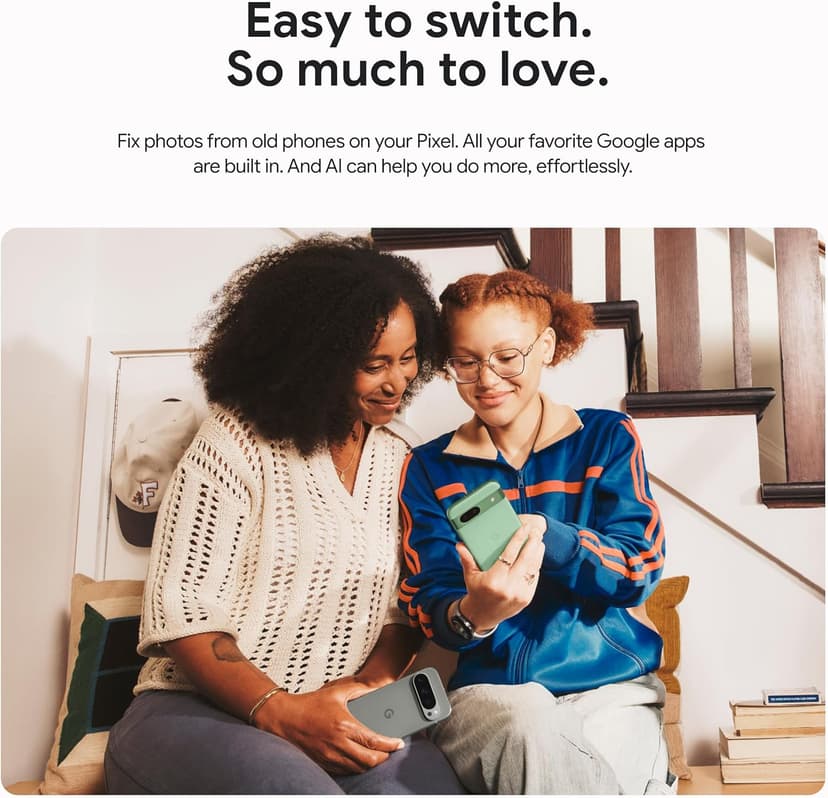 Google Pixel 9 - Unlocked Android Smartphone with Gemini, 24-Hour Battery, Advanced Camera, and 6.3" Actua Display - Peony - 256 GB