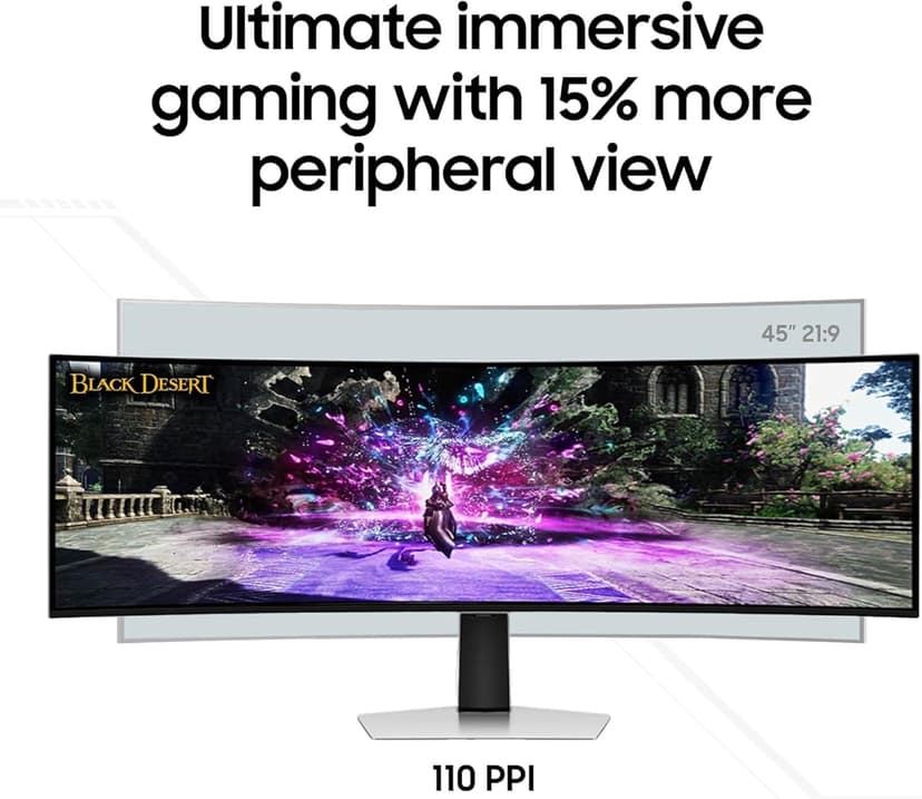 Samsung 49" Odyssey OLED (G93SC) Series Curved Gaming Monitor w QD-OLED, 240Hz, 0.03ms, Dual QHD,DisplayHDR True Black 400,AMD FreeSync Premium Pro,Height Adjustable Stand,3 Yr Warranty,LS49CG932SNXZA