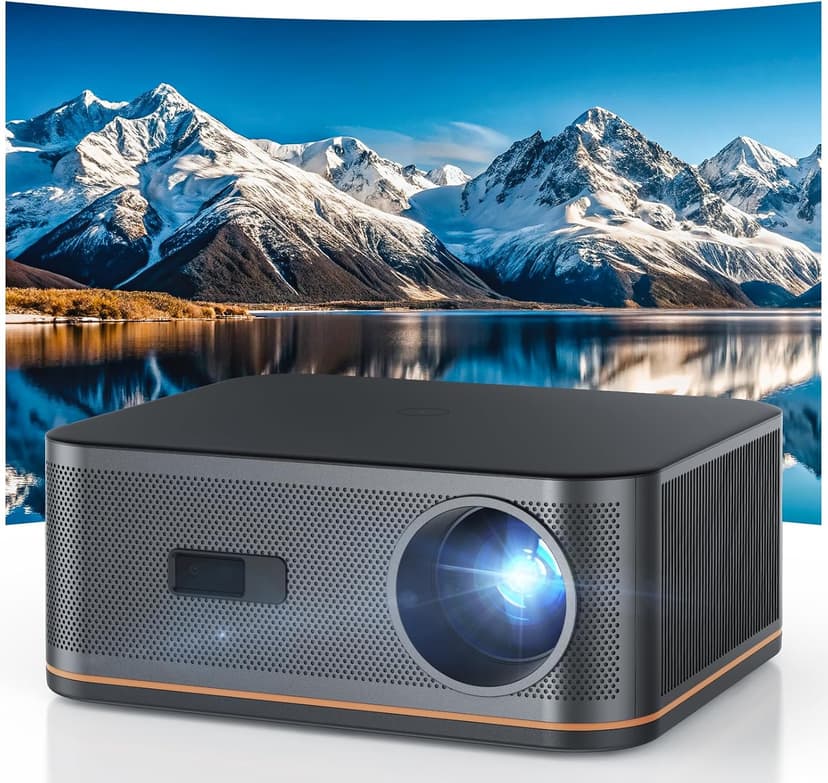 [1500 ANSI/Auto Focus] 4K Home Theater Projector with WiFi 6 and Bluetooth 5.2, HAPPRUN 300'' Movie Projector for Indoor/Outdoor, Smart Proyector Compatible with Phone/TV Stick/PC/PS5