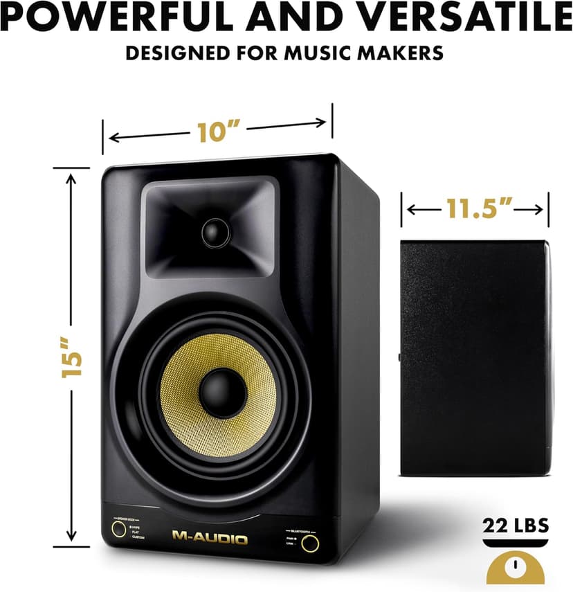 M-AUDIO Forty Eighty 8" 150W Studio Monitor Speaker for Production and Mixing with Precision DSP Crossover, EQ, Control App and Bluetooth