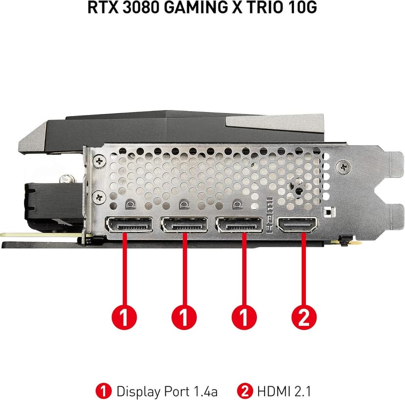 MSI Gaming GeForce RTX 3080 10GB GDRR6X 320-Bit HDMI/DP Nvlink Tri-Frozr 2 Ampere Architecture OC Graphics Card (RTX 3080 GAMING X TRIO 10G)