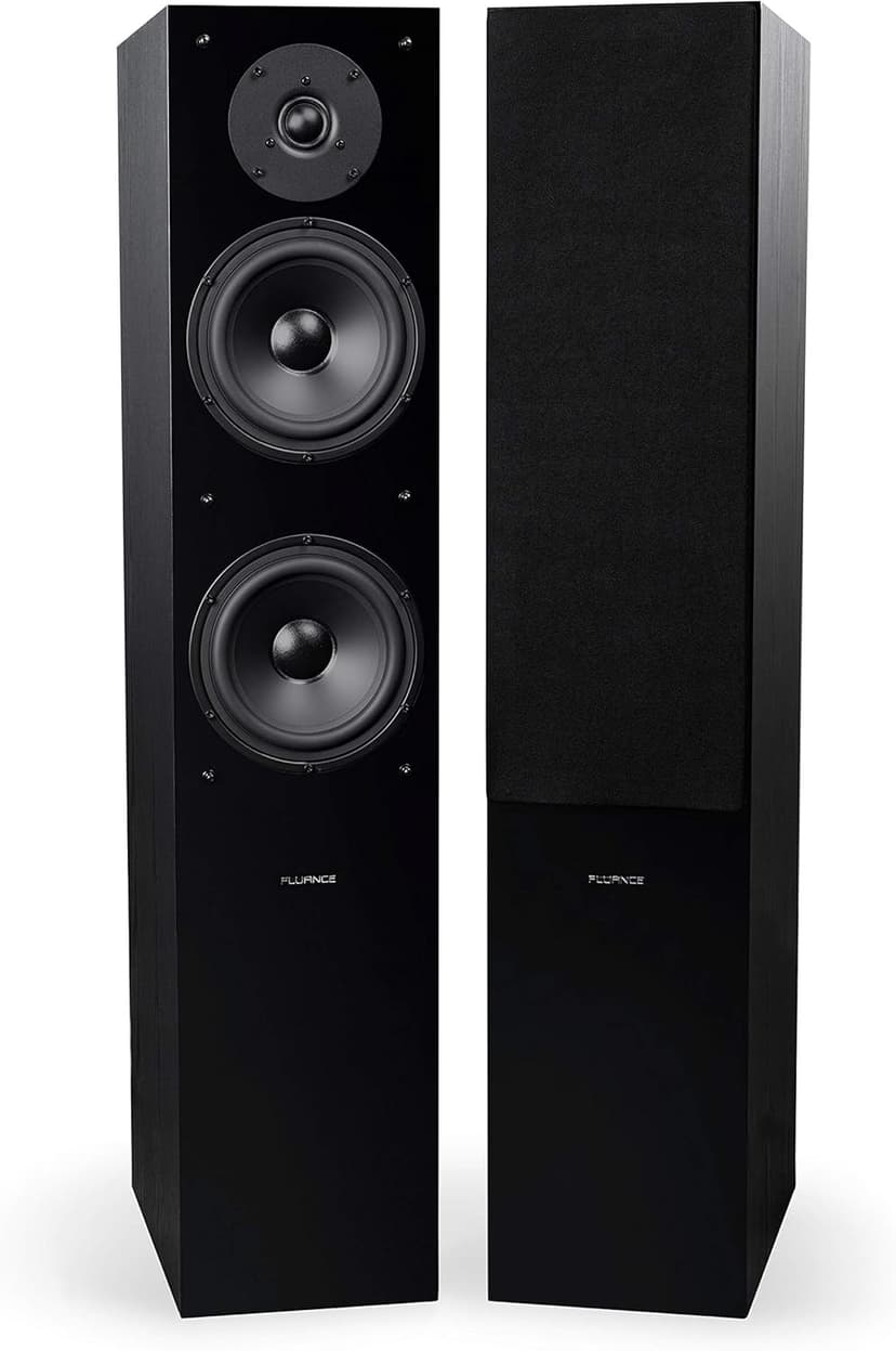 Fluance Elite High Definition Surround Sound Home Theater 5.1 Speaker System Including 3-Way Floorstanding Towers, Center Channel, Rear Surround Speakers and a DB10 Subwoofer - Black Ash (SX51BR)