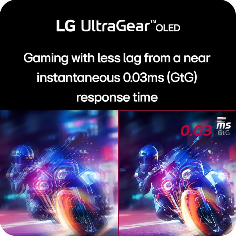 LG ‎32GS95UE 32-inch Ultragear OLED Gaming Monitor UHD 240Hz 0.03ms DisplayHDR True Black 400 AMD FreeSync Premium Pro NVIDIA G-Sync HDMI 2.1 DisplayPort Tilt/Height/Swivel Stand Black
