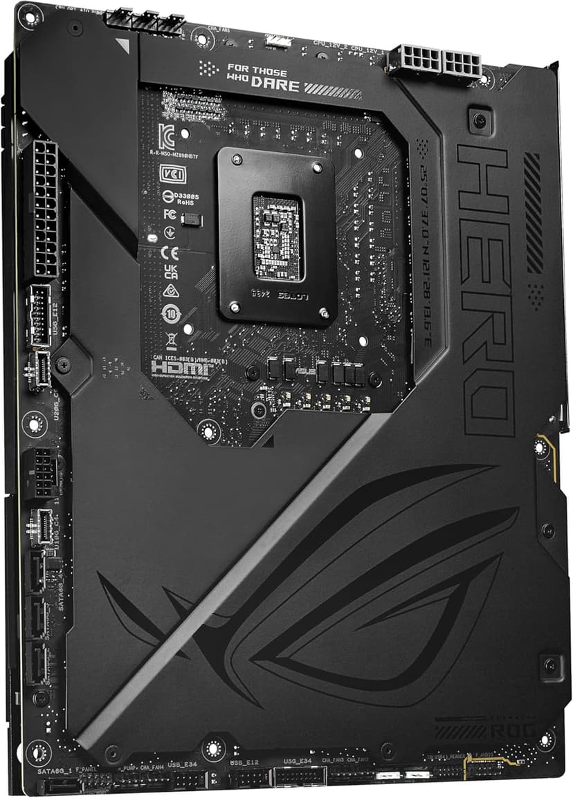 ASUS ROG MAXIMUS Z890 HERO BTF Z890 LGA 1851 ATX motherboard, hidden-connector design, Advanced AI PC Ready, 22+1+2+2 stages, DDR5, WiFi 7, 2.5G LAN, 6x M.2, PCIe 5.0, Thunderbolt 4, USB Type-C, AI OC
