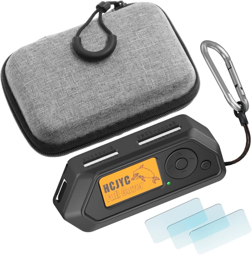 Case for Flipper Zero, 5 in 1 Protective Cover Accessory Set with 3 Pack of Screen Protect & EVA Carrying Case for Flipper Zero - Black